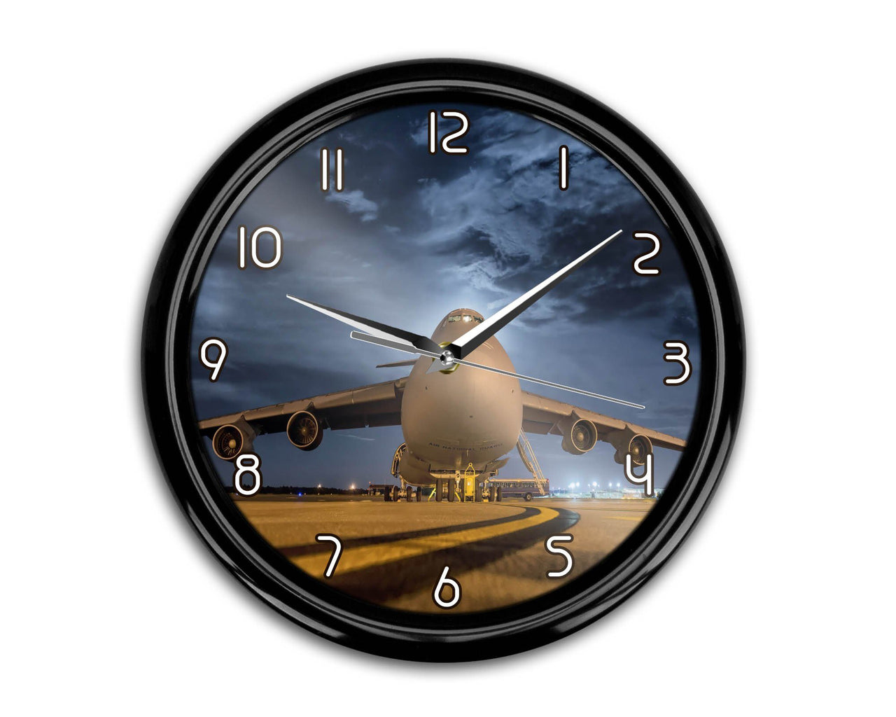 Amazing Military Aircraft at Night Printed Wall Clocks Aviation Shop 