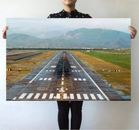 Thumbnail for Amazing Mountain View & Runway Printed Posters Aviation Shop 