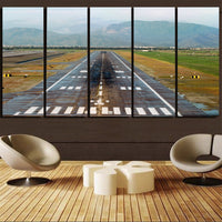 Thumbnail for Amazing Mountain View & Runway Printed Canvas Prints (5 Pieces) Aviation Shop 