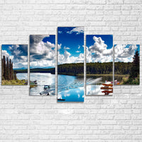 Thumbnail for Amazing Scenary & Sea Planes Printed Multiple Canvas Poster Aviation Shop 