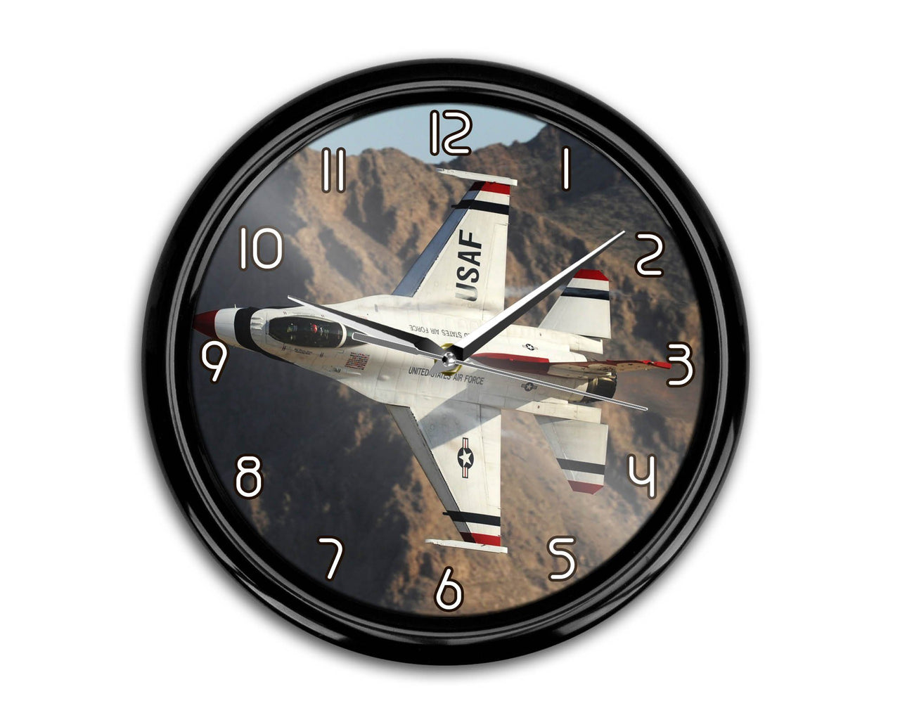 Amazing Show by Fighting Falcon F16 Printed Wall Clocks Aviation Shop 
