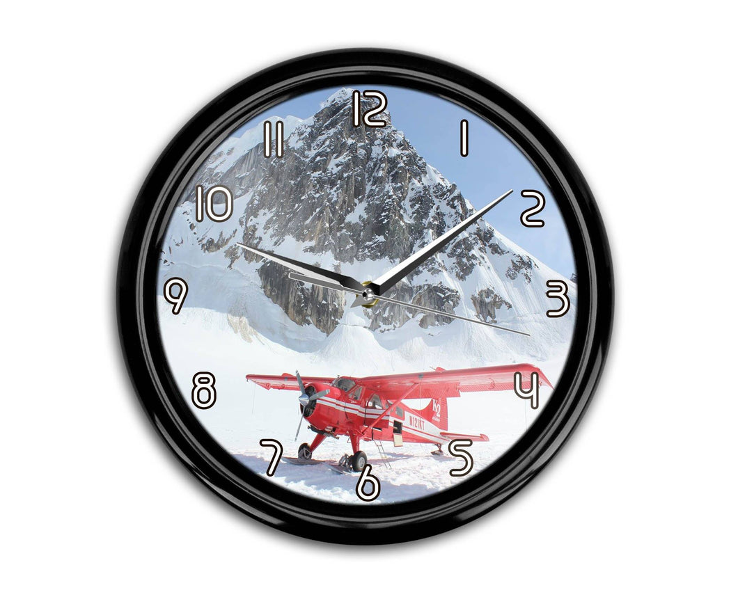 Amazing Snow Airplane Printed Wall Clocks Aviation Shop 