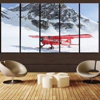 Thumbnail for Amazing Snow Airplane Printed Canvas Prints (5 Pieces) Aviation Shop 