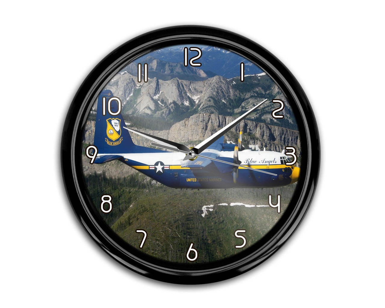 Amazing View with Blue Angels Aircraft Printed Wall Clocks Aviation Shop 