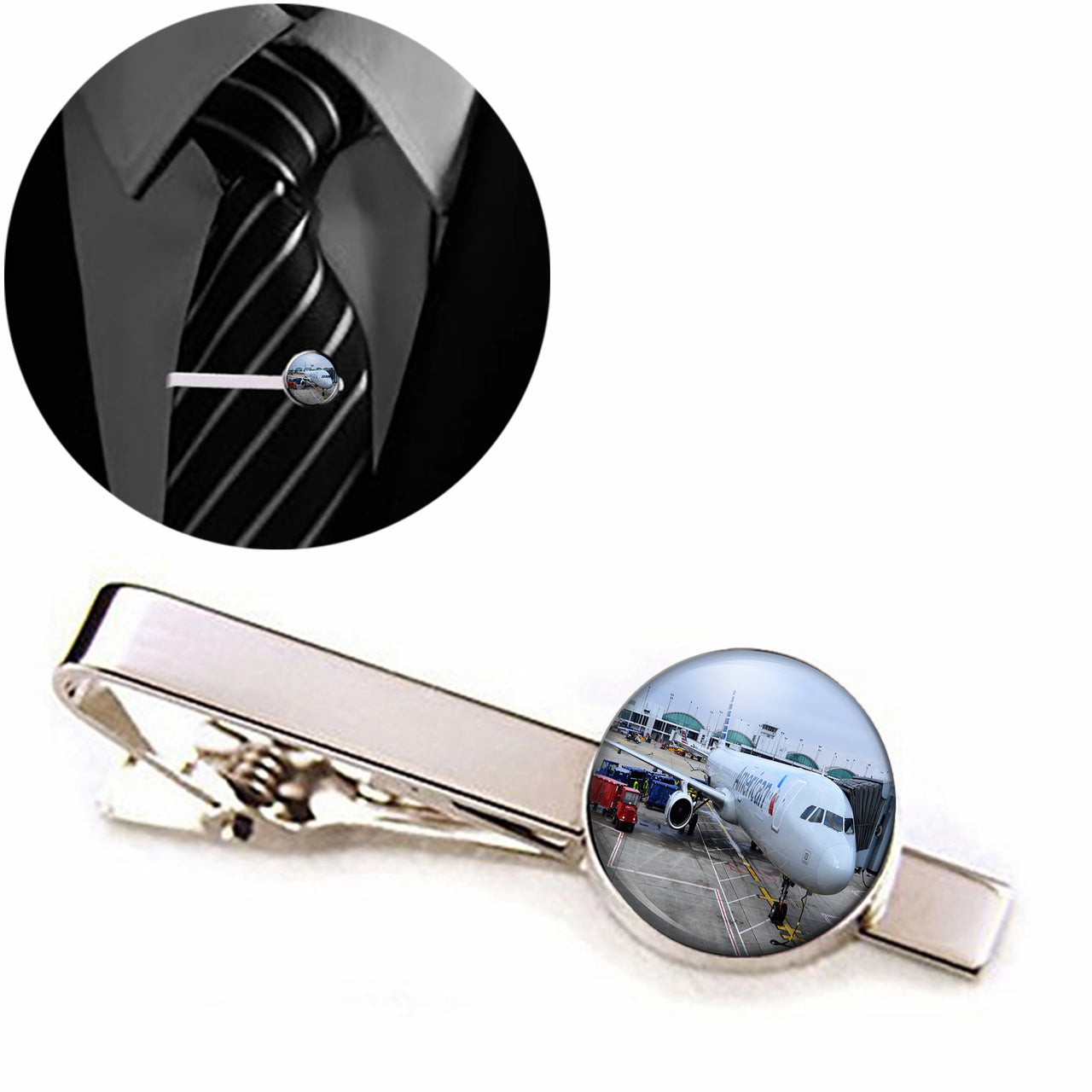 American Airlines A321 Designed Tie Clips