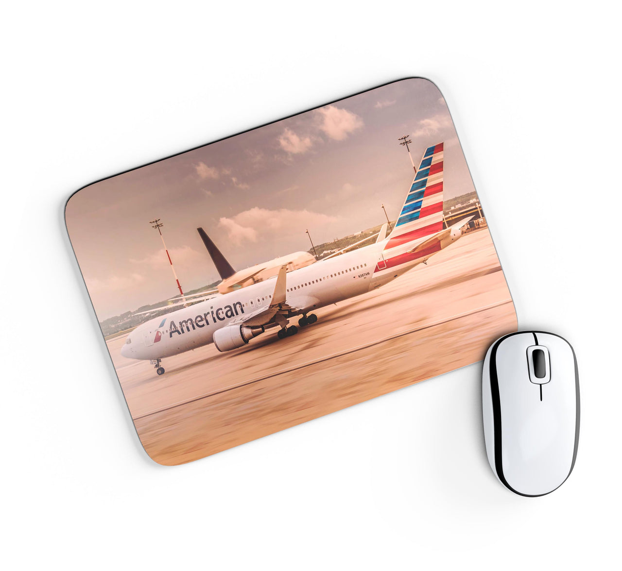 American Airlines Boeing 767 Designed Mouse Pads