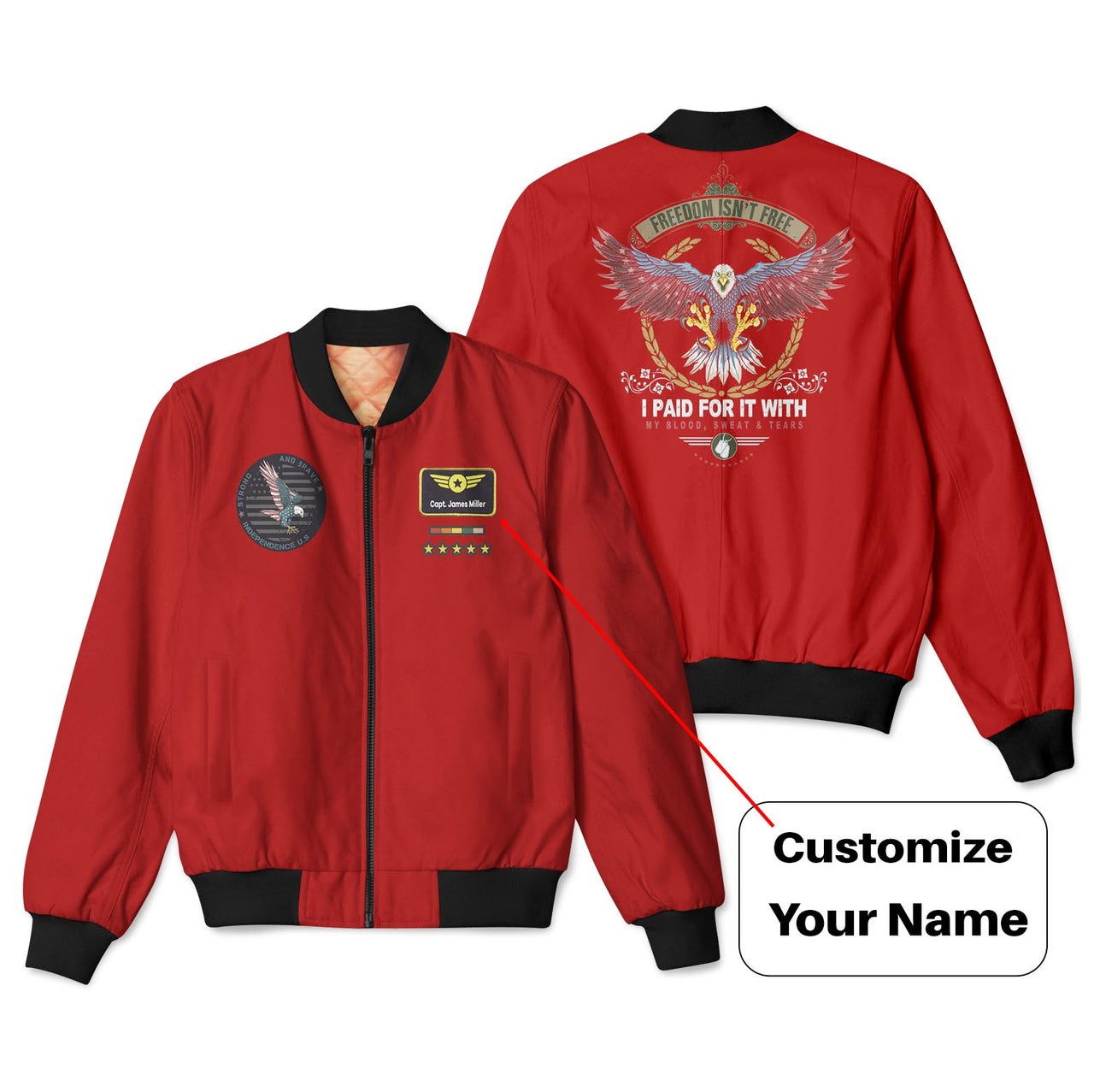 American Eagle Designed 3D Pilot Bomber Jackets