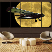 Thumbnail for Antonov-2 With Moon Printed Canvas Prints (5 Pieces) Aviation Shop 