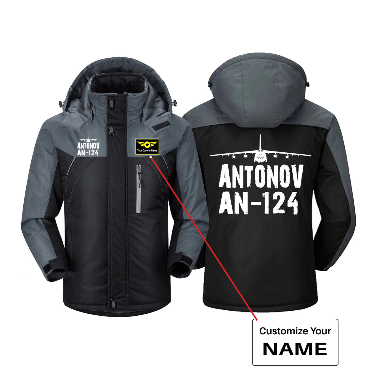 Antonov AN-124 & Plane Designed Thick Winter Jackets