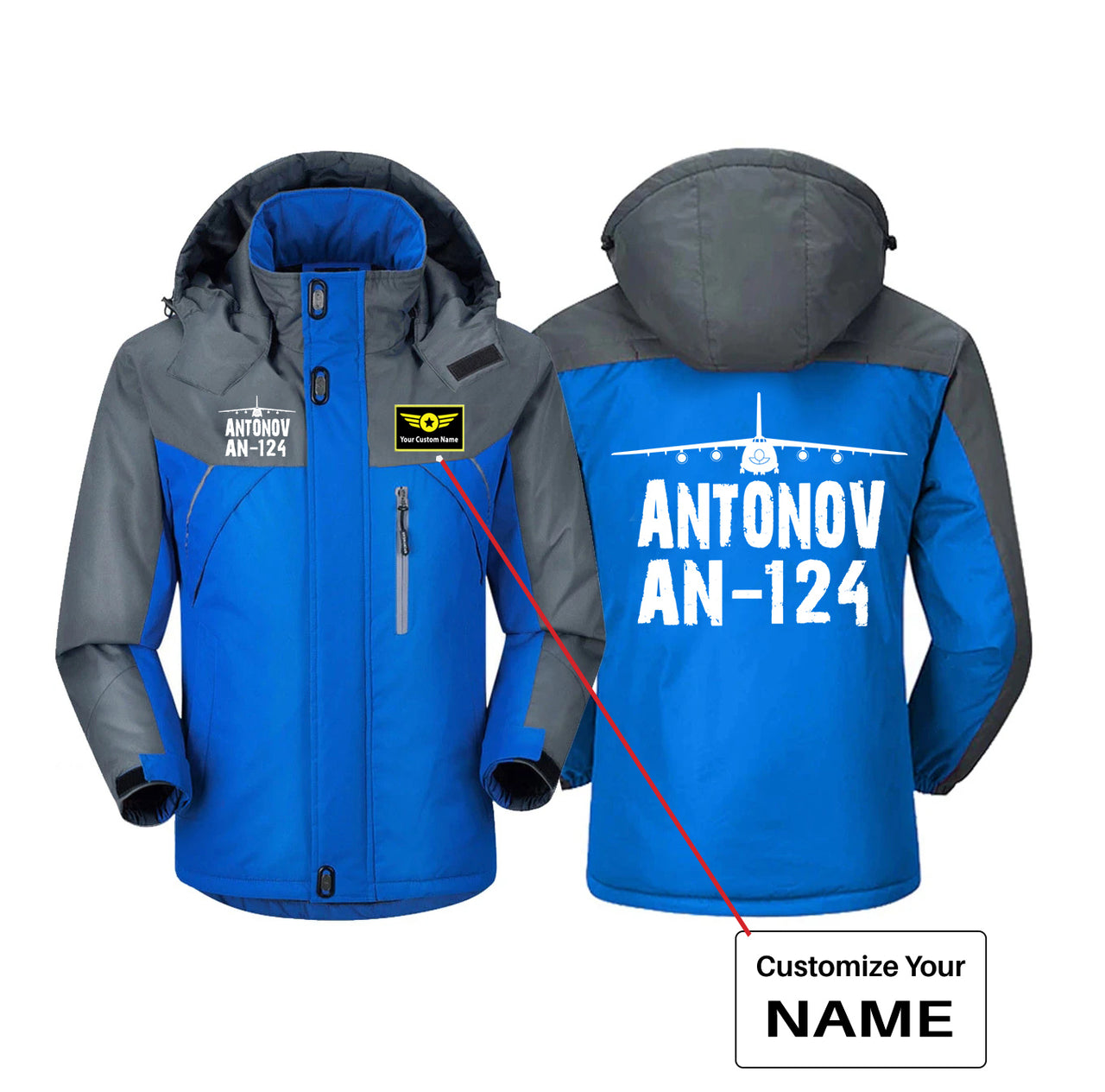 Antonov AN-124 & Plane Designed Thick Winter Jackets