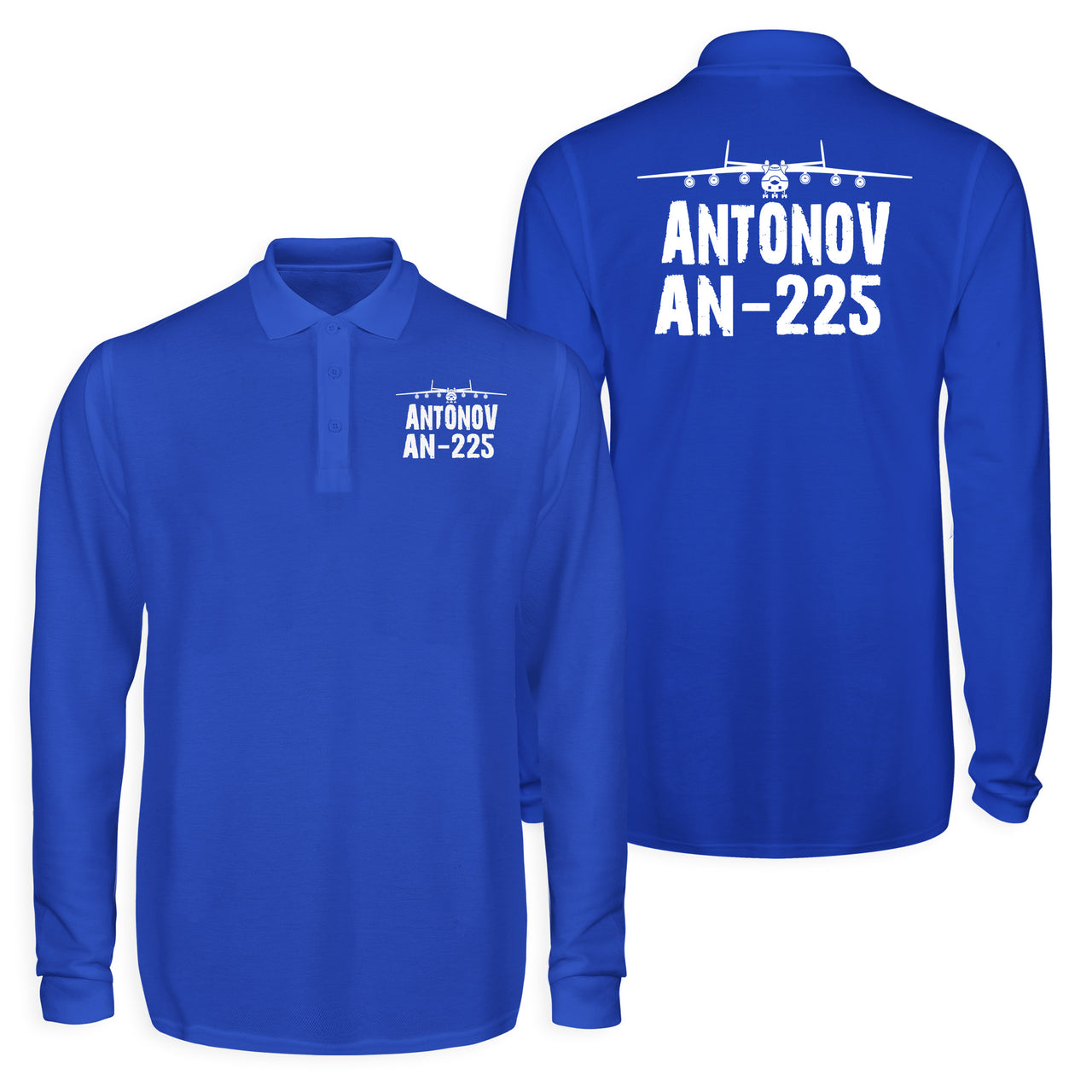 Antonov AN-225 & Plane Designed Long Sleeve Polo T-Shirts (Double-Side)