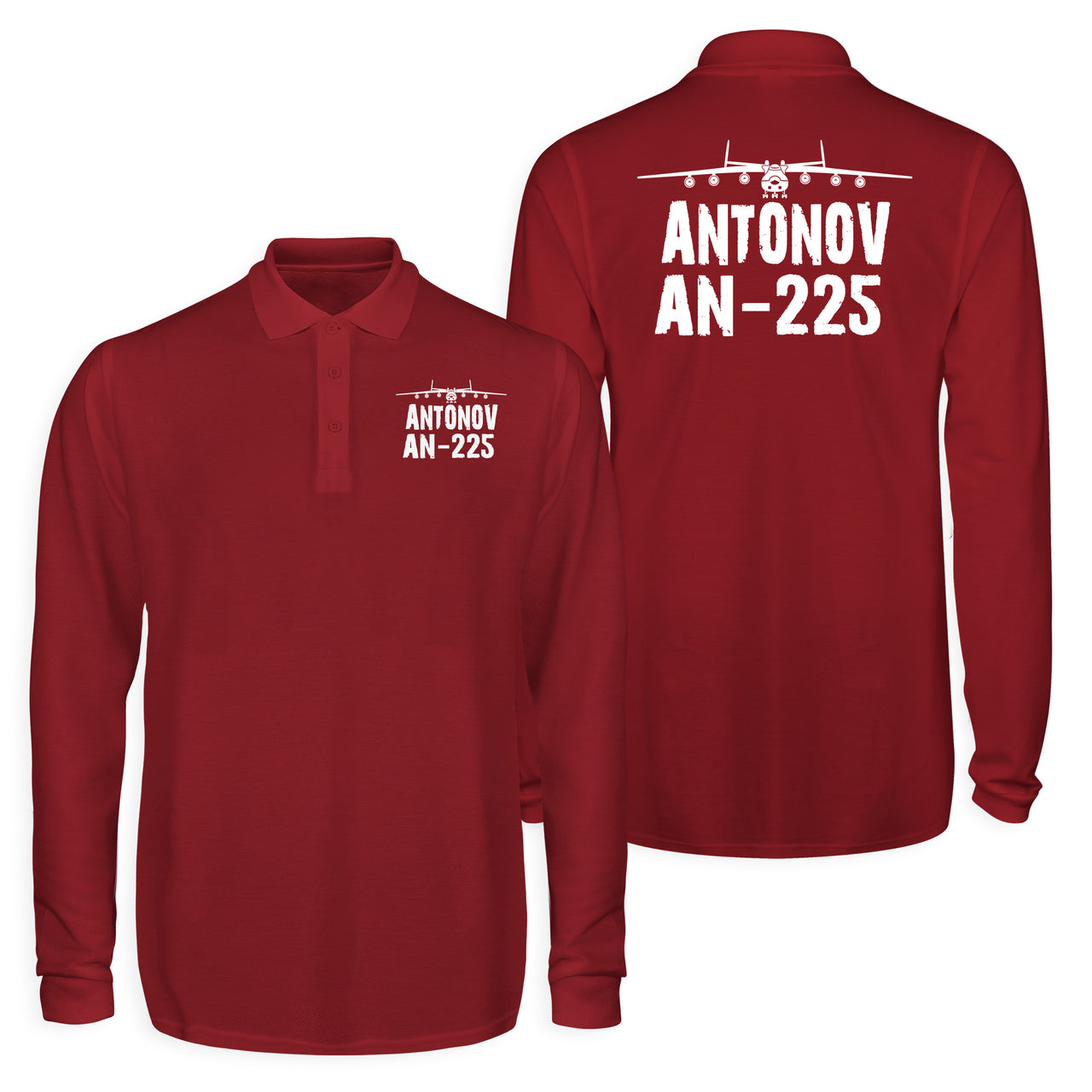 Antonov AN-225 & Plane Designed Long Sleeve Polo T-Shirts (Double-Side)