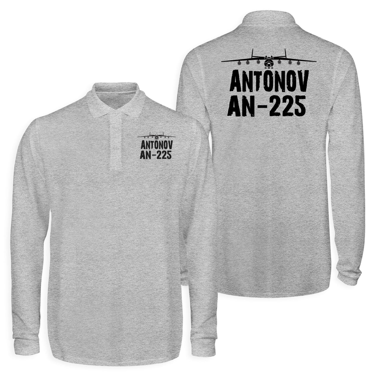 Antonov AN-225 & Plane Designed Long Sleeve Polo T-Shirts (Double-Side)
