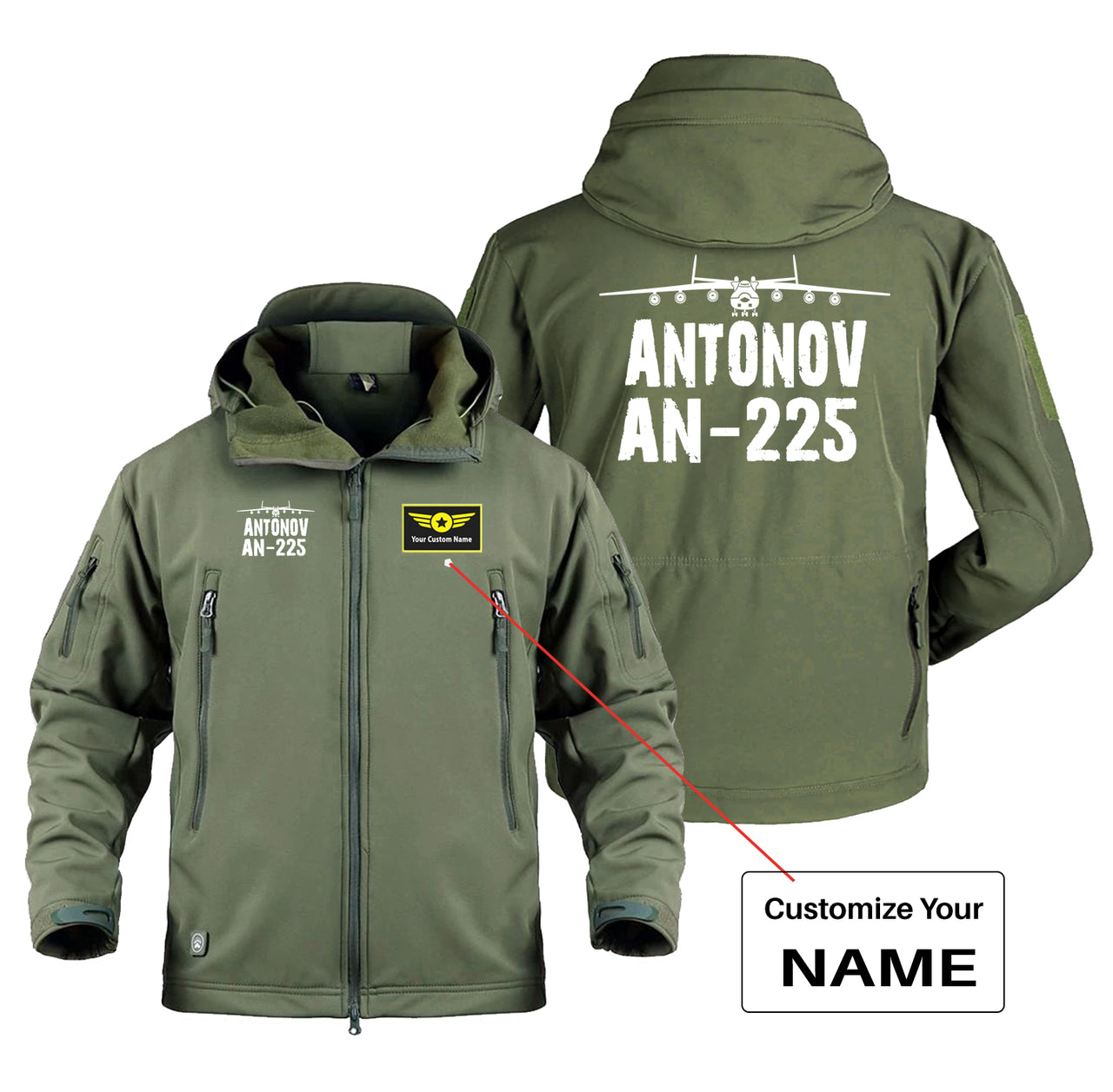 Antonov AN-225 & Plane Designed Military Jackets (Customizable)