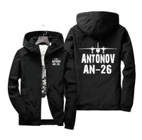 Thumbnail for Antonov AN-26 & Plane Designed Windbreaker Jackets