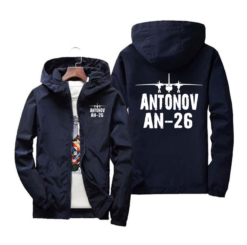 Antonov AN-26 & Plane Designed Windbreaker Jackets
