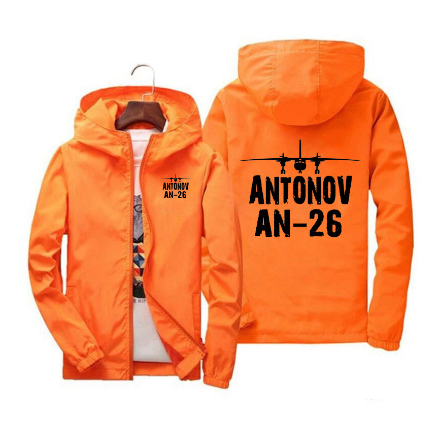 Antonov AN-26 & Plane Designed Windbreaker Jackets