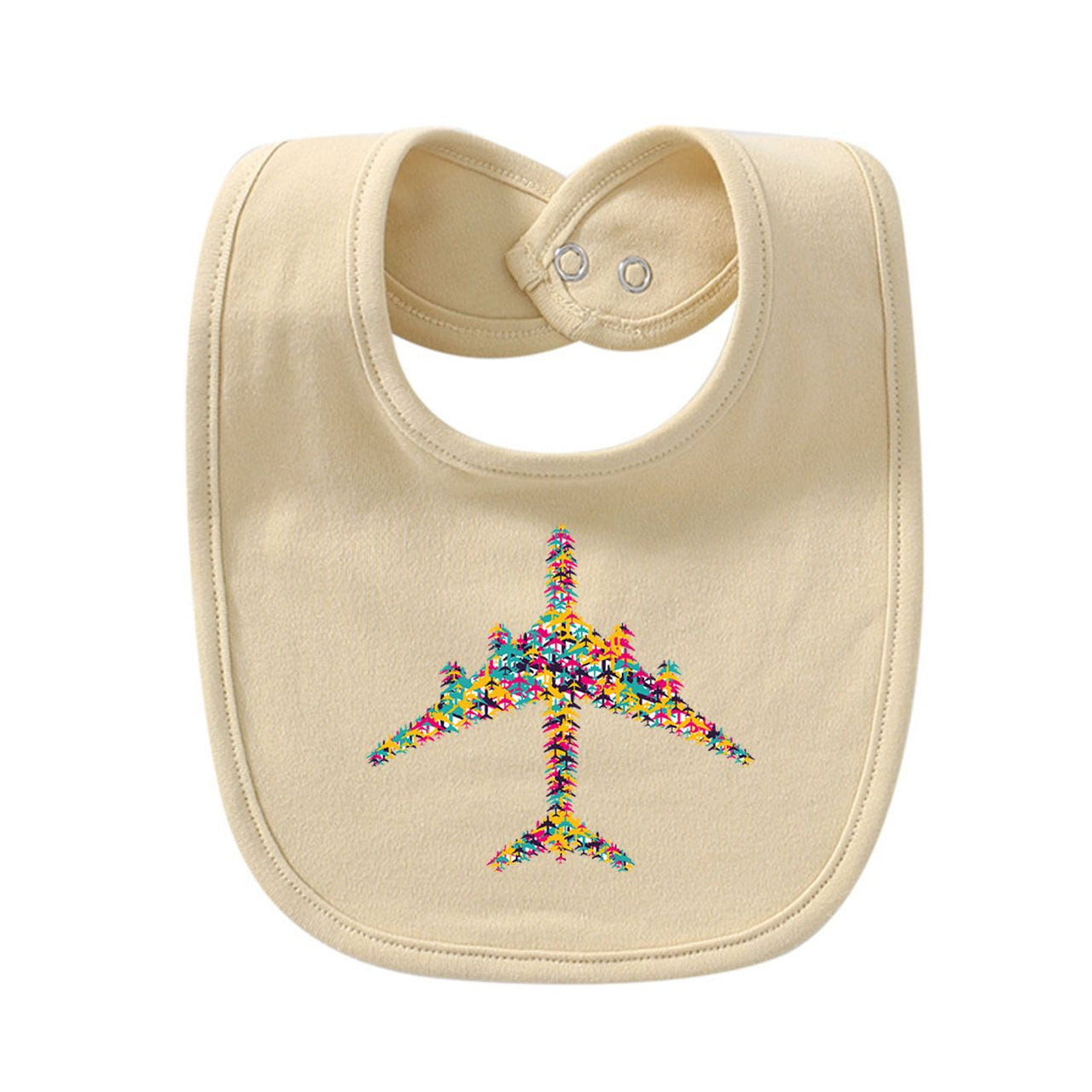 Colourful Airplane Designed Baby Saliva & Feeding Towels