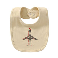 Thumbnail for Airplane Shape Aviation Alphabet Designed Baby Saliva & Feeding Towels