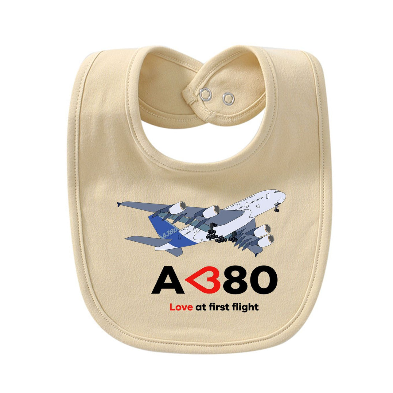 Airbus A380 Love at first flight Designed Baby Saliva & Feeding Towels