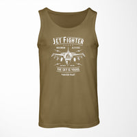 Thumbnail for Jet Fighter - The Sky is Yours Designed Tank Tops