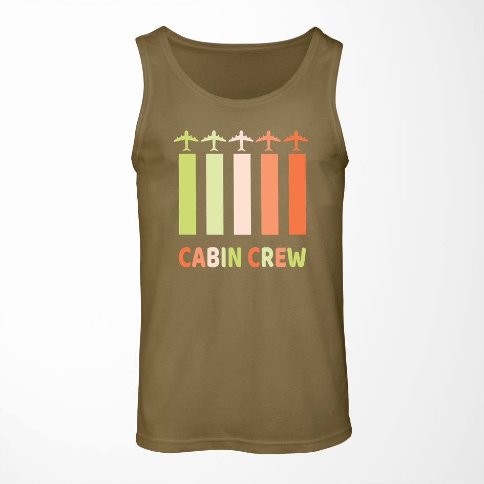 Colourful Cabin Crew Designed Tank Tops