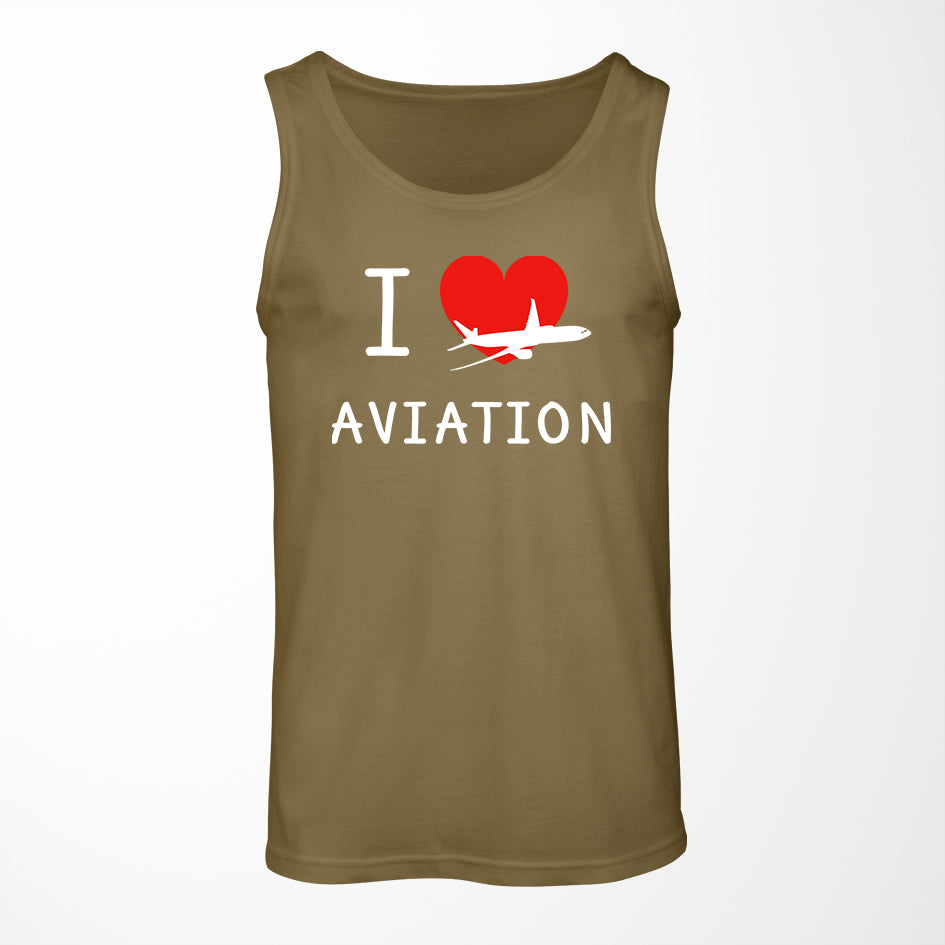 I Love Aviation Designed Tank Tops