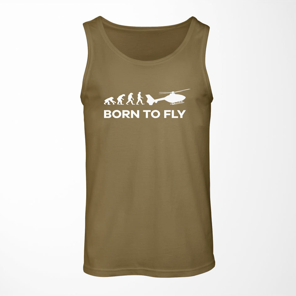 Born To Fly Helicopter Designed Tank Tops