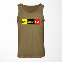 Thumbnail for Eat Sleep Fly (Colourful) Designed Tank Tops