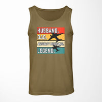 Thumbnail for Husband & Dad & Aircraft Mechanic & Legend Designed Tank Tops
