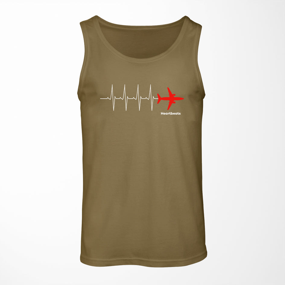 Aviation Heartbeats Designed Tank Tops