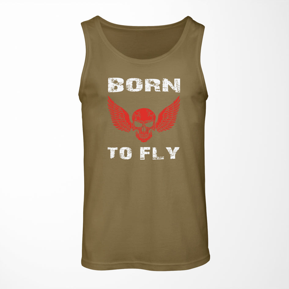 Born To Fly SKELETON Designed Tank Tops