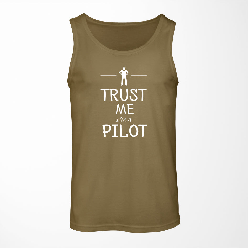 Trust Me I'm a Pilot Designed Tank Tops