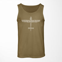 Thumbnail for Propeller Shape Aviation Alphabet Designed Tank Tops