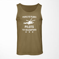 Thumbnail for People Fly Planes Pilots Fly Helicopters Designed Tank Tops