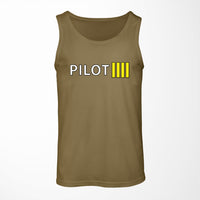 Thumbnail for Pilot & Stripes (4 Lines) Designed Tank Tops