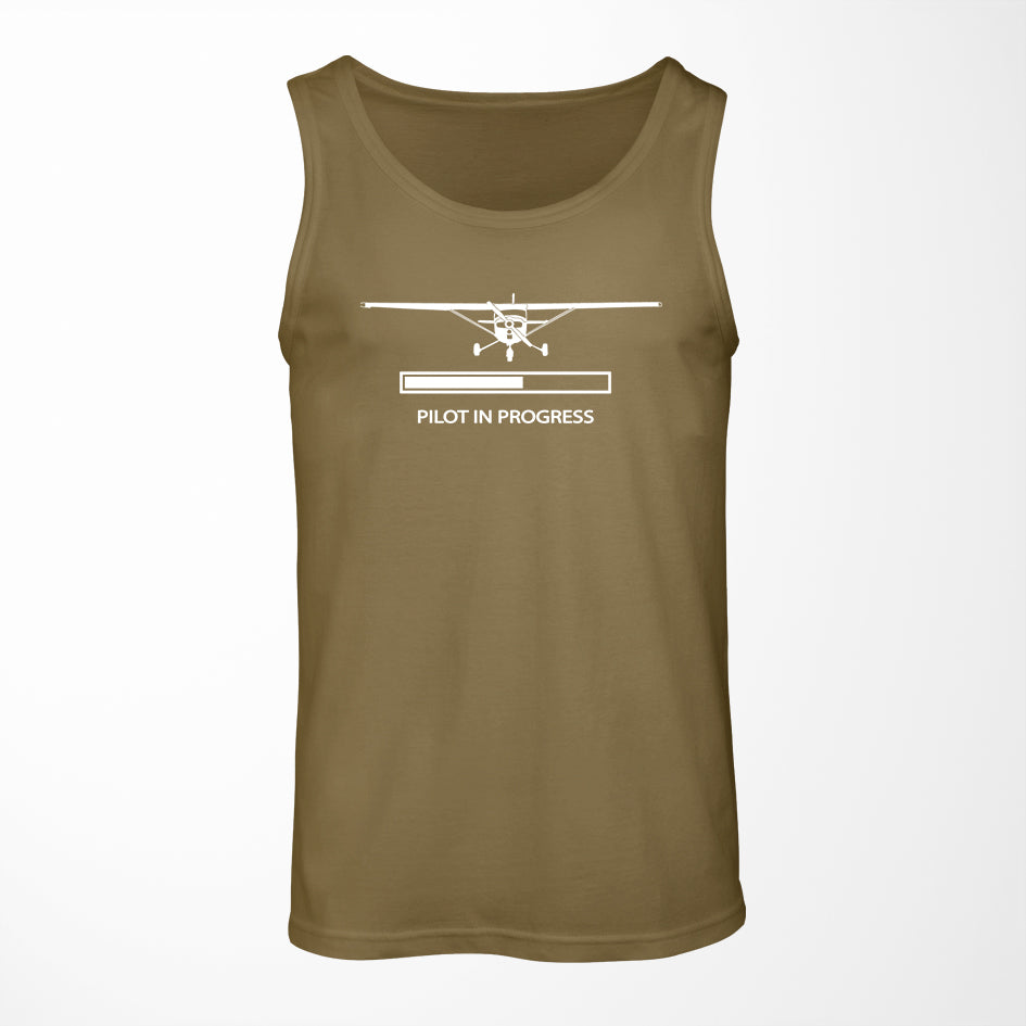 Pilot In Progress (Cessna) Designed Tank Tops