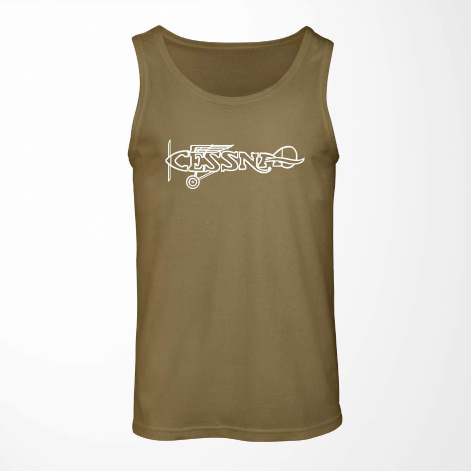 Special Cessna Text Designed Tank Tops