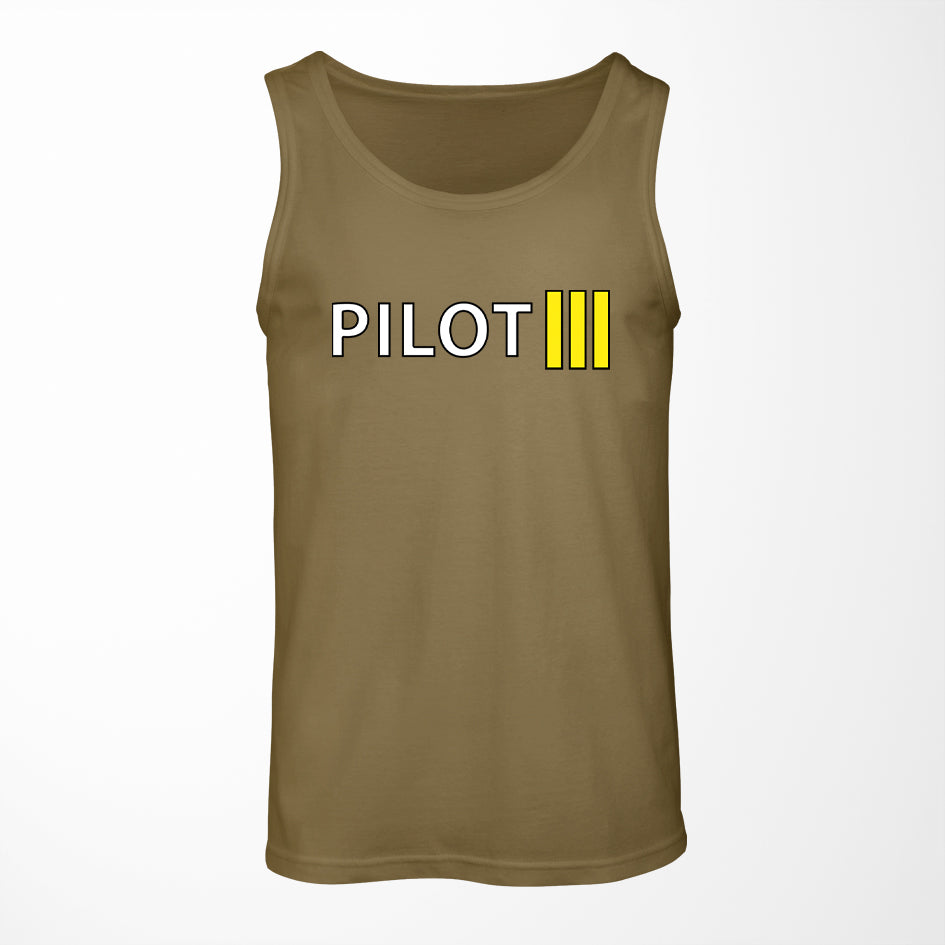 Pilot & Stripes (3 Lines) Designed Tank Tops