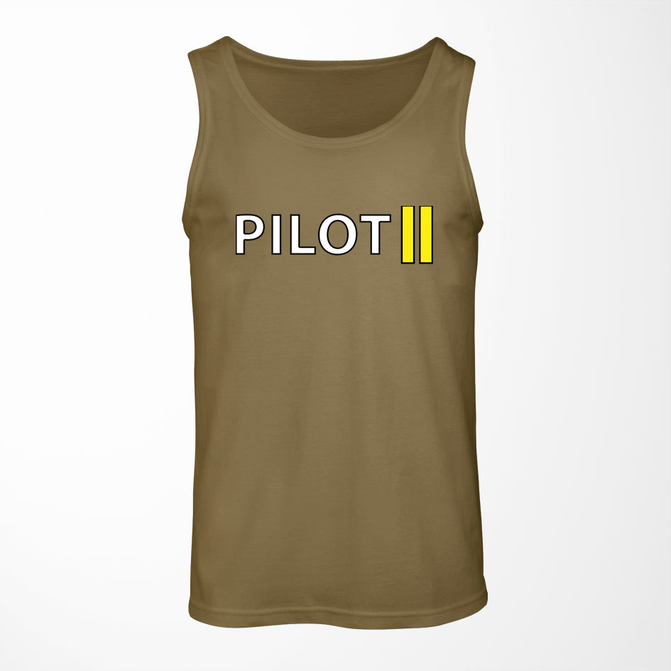 Pilot & Stripes (2 Lines) Designed Tank Tops