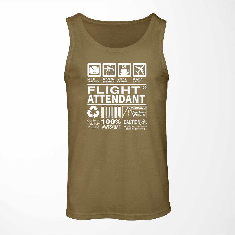 Flight Attendant Label Designed Tank Tops