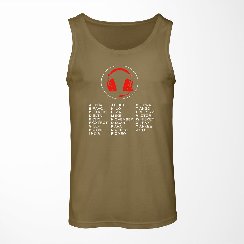 Aviation Alphabet 3 Designed Tank Tops