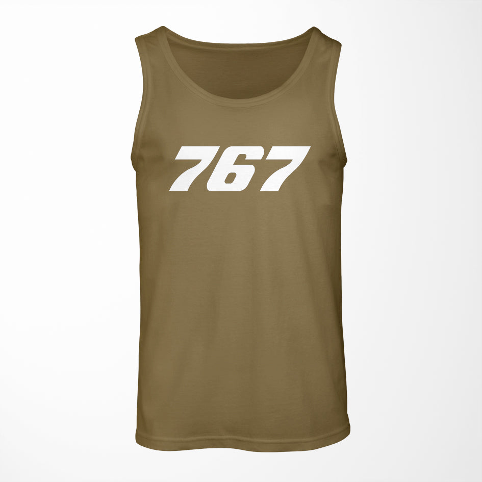767 Flat Text Designed Tank Tops