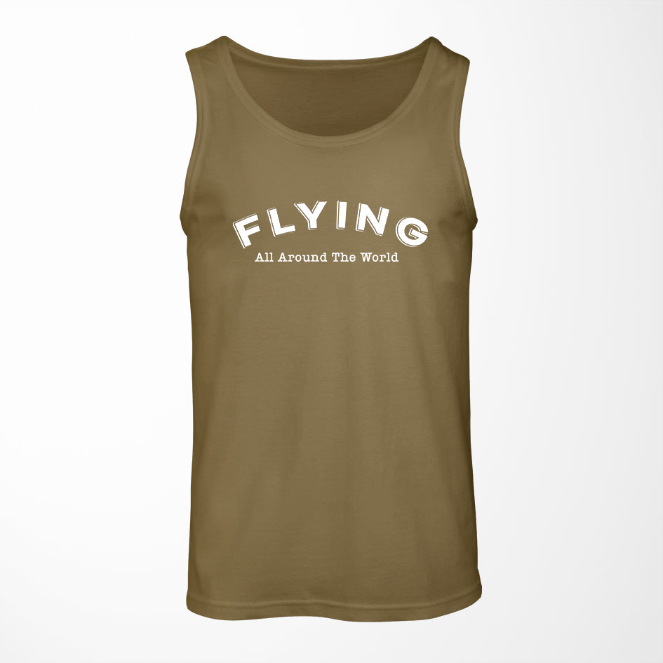 Flying All Around The World Designed Tank Tops