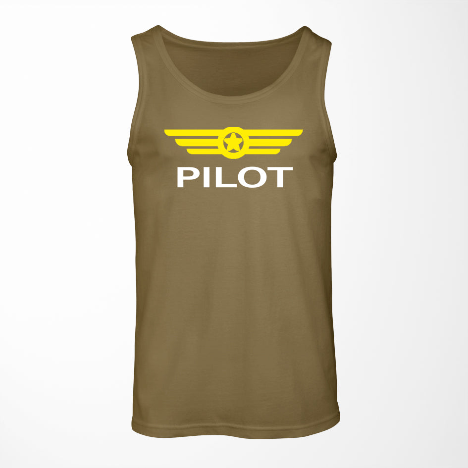 Pilot & Badge Designed Tank Tops