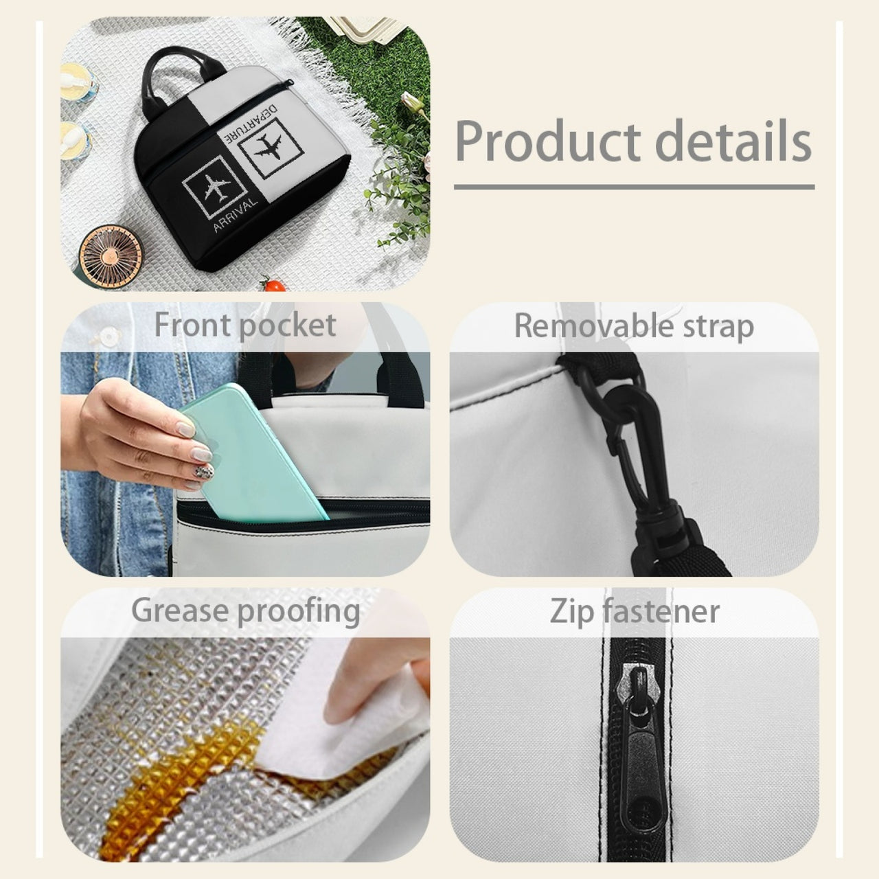 Arrival & Departures 2 Designed Lunch Bags