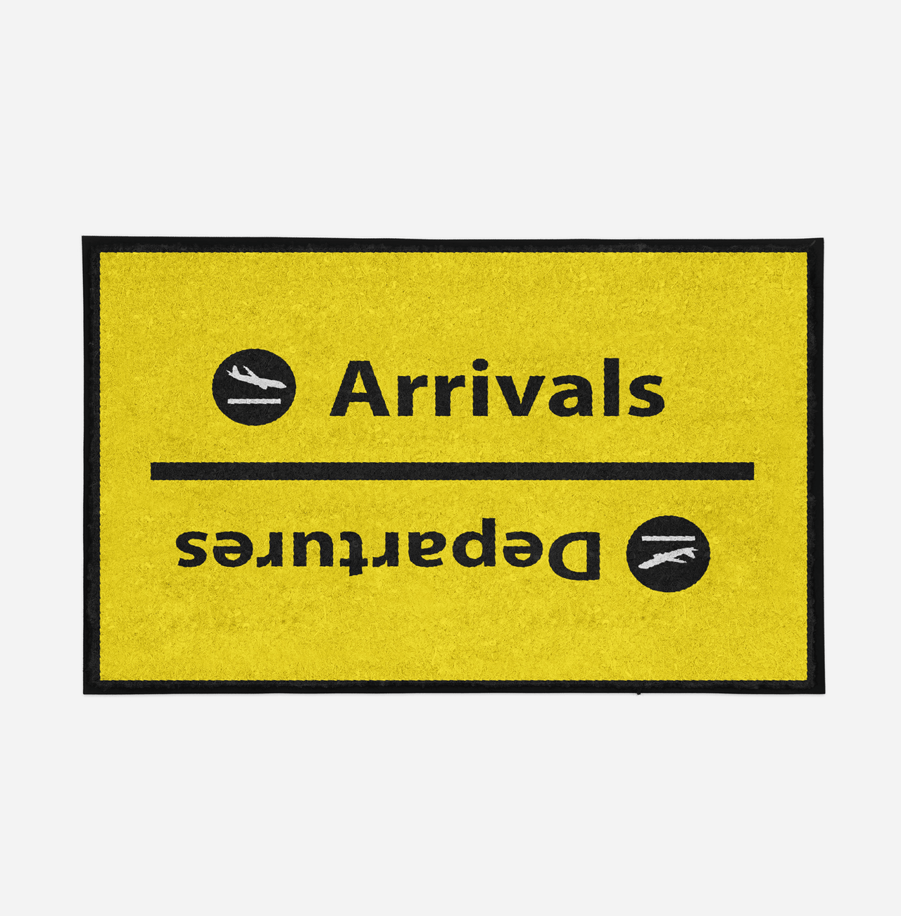 Arrival and Departures 4 (Yellow) Designed Door Mats Aviation Shop 