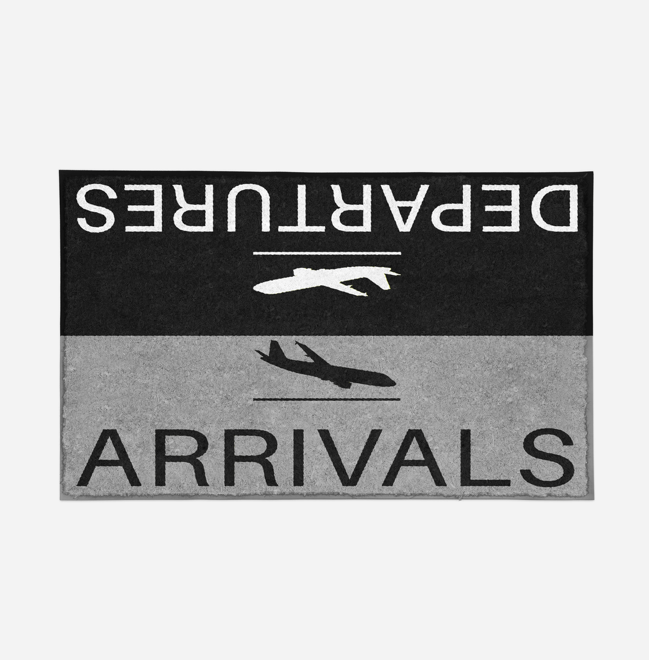 Departure and Arrivals (Gray) Designed Door Mats Aviation Shop 