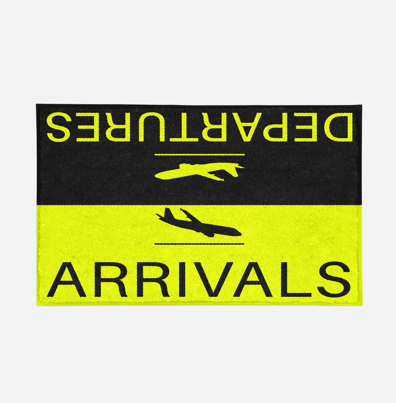 Departure and Arrivals (Yellow) Designed Door Mats Aviation Shop 