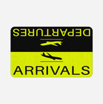 Departure and Arrivals (Yellow) Designed Bath Mats Pilot Eyes Store Floor Mat 50x80cm 